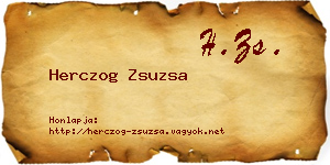Herczog Zsuzsa névjegykártya